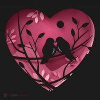 Love Birds Hollow Heart Bucket Hat thumb 4