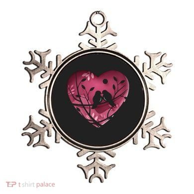 Love Birds Hollow Heart Ornament