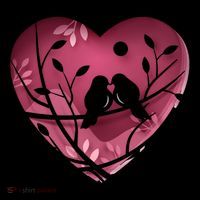 Love Birds Hollow Heart Ornament thumb 1