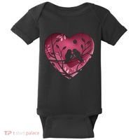 Love Birds Hollow Heart Baby Bodysuit thumb 0