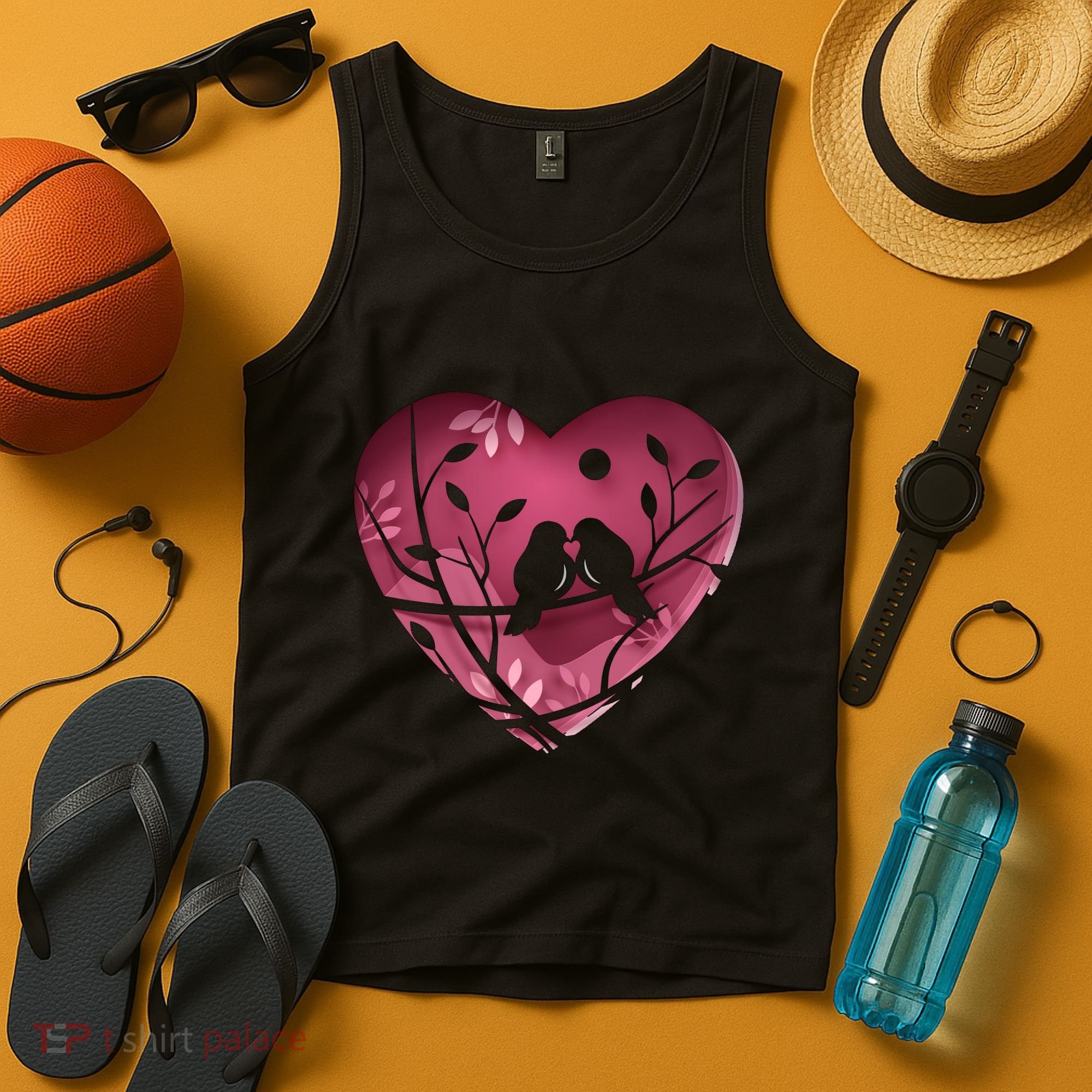 Love Birds Hollow Heart Tank Top