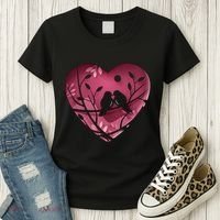Love Birds Hollow Heart Women's T-Shirt thumb 3