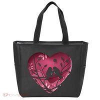 Love Birds Hollow Heart Tote Bag thumb 0