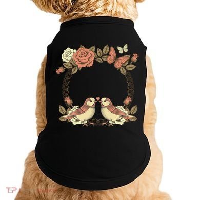 Love Birds Vintage Heart Frame Doggie Tank
