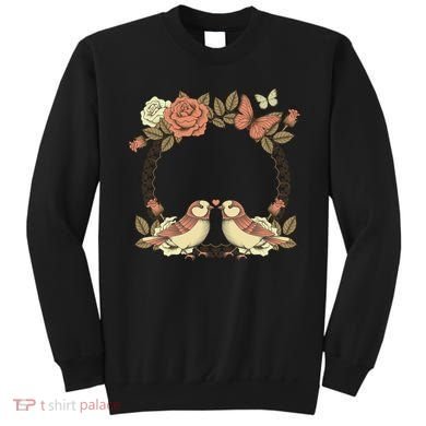 Love Birds Vintage Heart Frame Sweatshirt