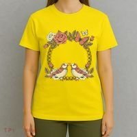 Love Birds Vintage Heart Frame T-Shirt thumb 4