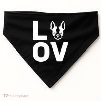 Love Boston Terrier  USA-Made Doggie Bandana thumb 0