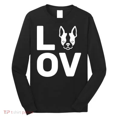 Love Boston Terrier Long Sleeve Shirt