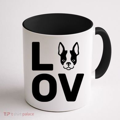 Love Boston Terrier  Coffee Mug back