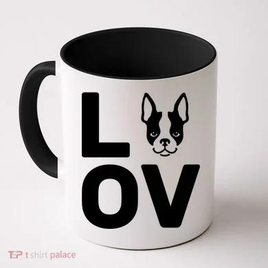 Love Boston Terrier Coffee Mug