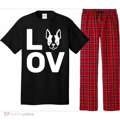 Love Boston Terrier  Pajama Set