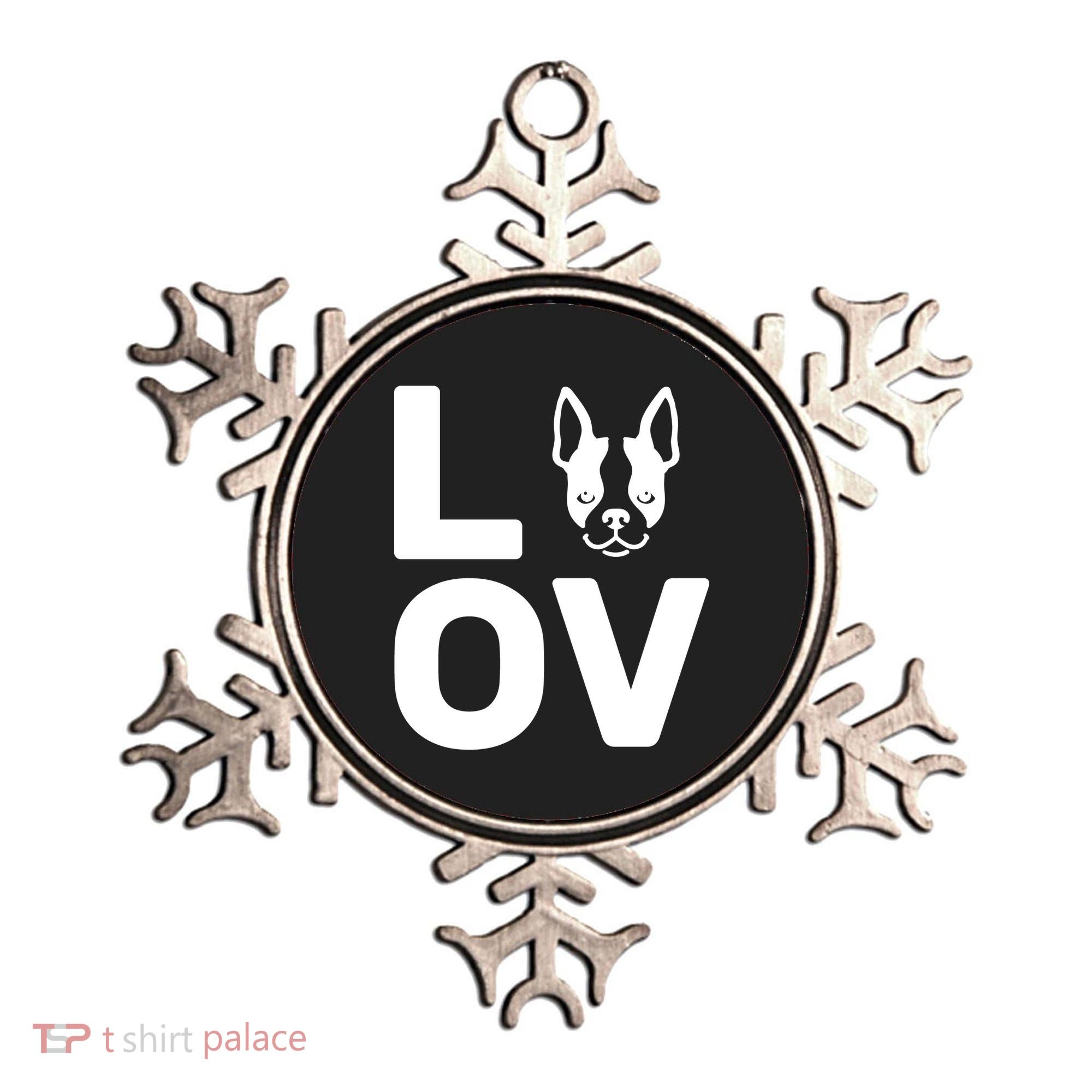 Love Boston Terrier  Ornament
