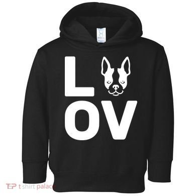 Love Boston Terrier  Toddler Hoodie