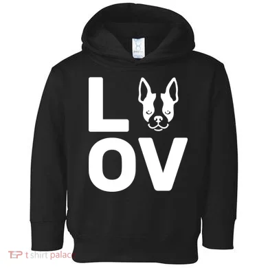Love Boston Terrier Toddler Hoodie