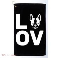 Love Boston Terrier  Golf Towel thumb 0