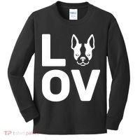 Love Boston Terrier  Kids Long Sleeve Shirt thumb 0