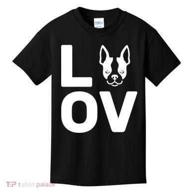 Love Boston Terrier  Kids T-Shirt