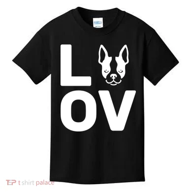 Love Boston Terrier Kids T-Shirt