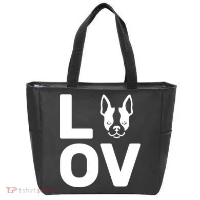 Love Boston Terrier Tote Bag