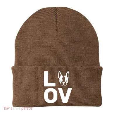 Love Boston Terrier Beanie