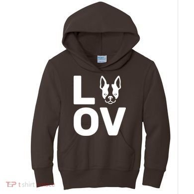 Love Boston Terrier  Kids Hoodie