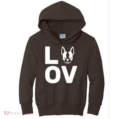 Love Boston Terrier  Kids Hoodie