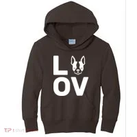 Love Boston Terrier  Kids Hoodie thumb 0