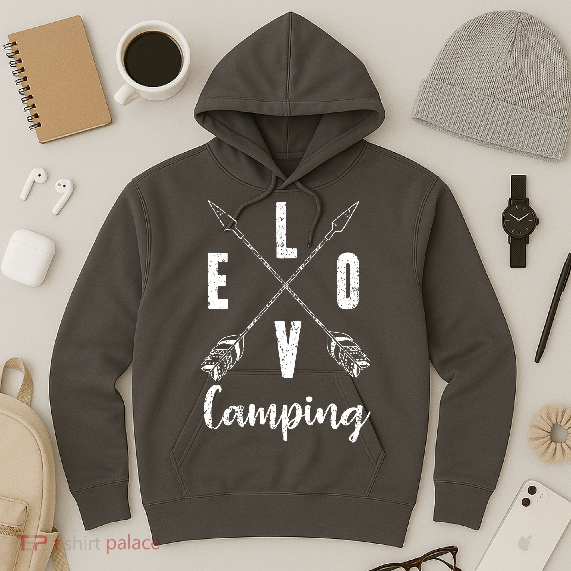 Love Camping Arrows Hoodie