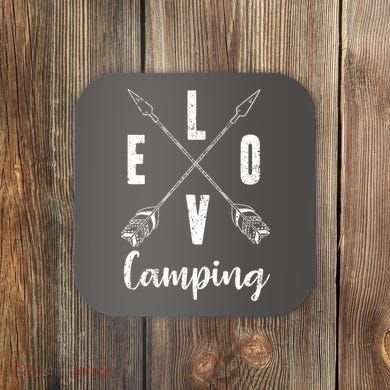 Love Camping Arrows Coaster