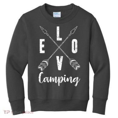 Love Camping Arrows Kids Sweatshirt