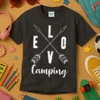 Love Camping Arrows Kids T-Shirt thumb 3