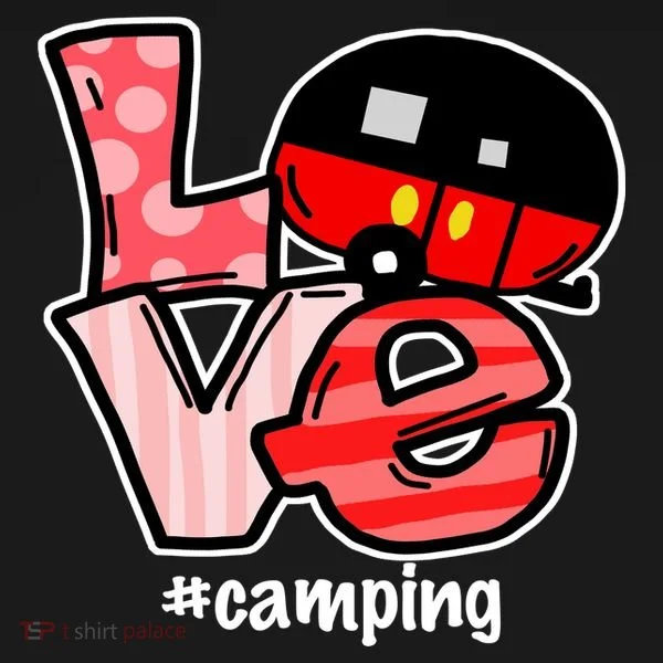 Love Camping Cartoon Bucket Hat