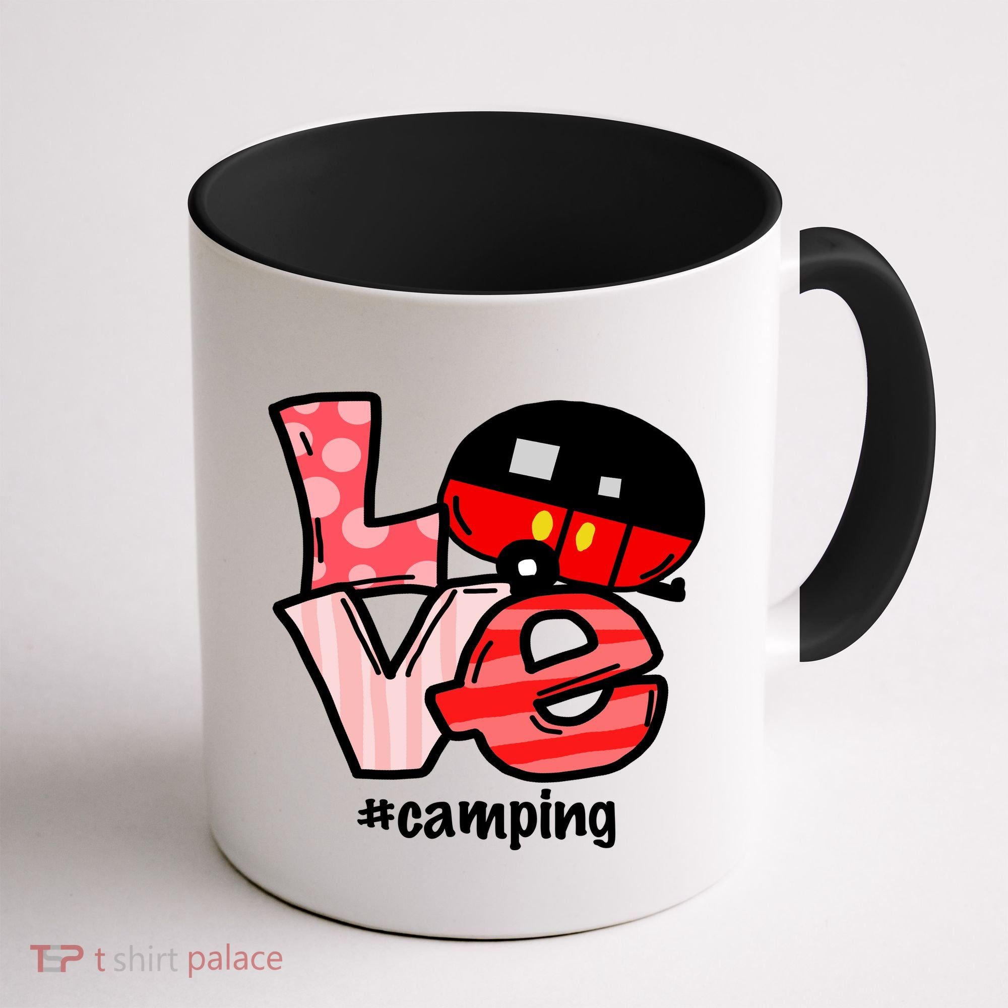 Love Camping Cartoon Coffee Mug