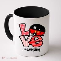 Love Camping Cartoon Coffee Mug thumb 0