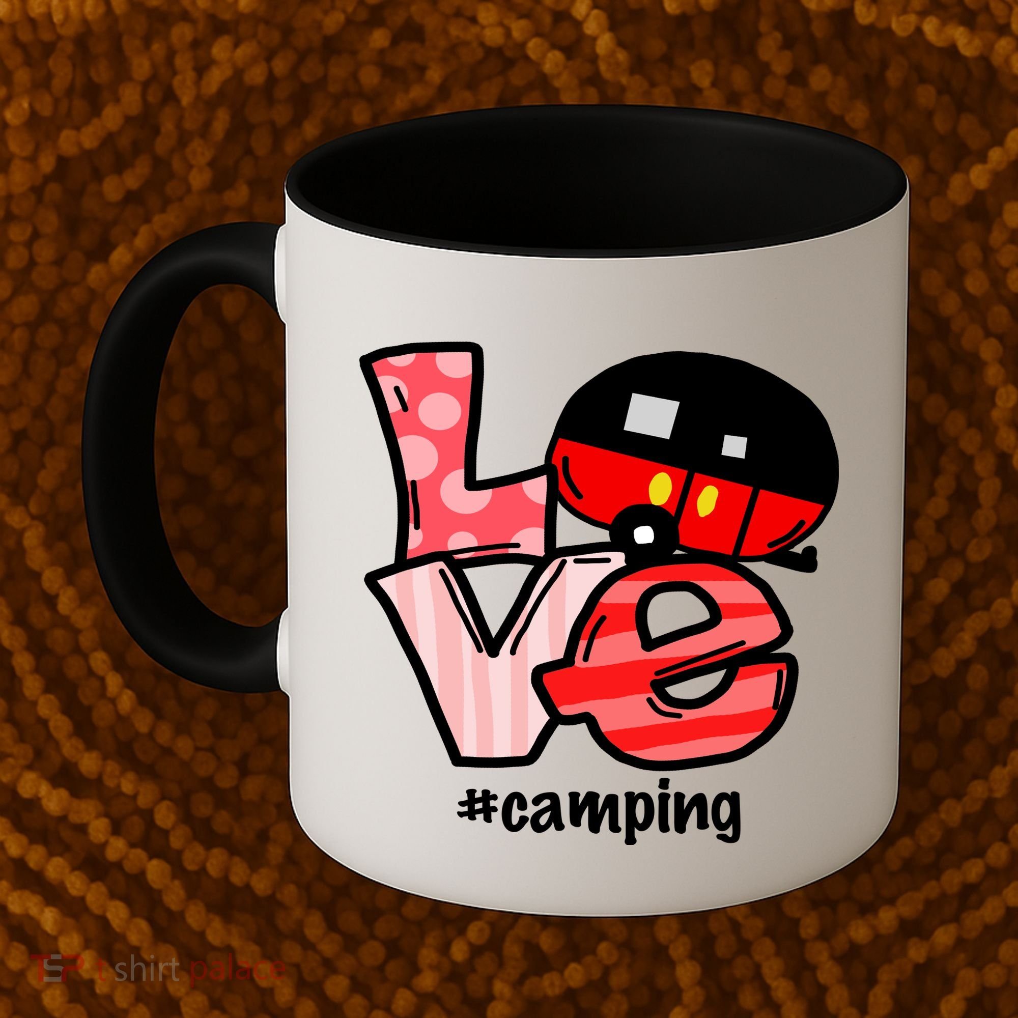 Love Camping Cartoon Coffee Mug