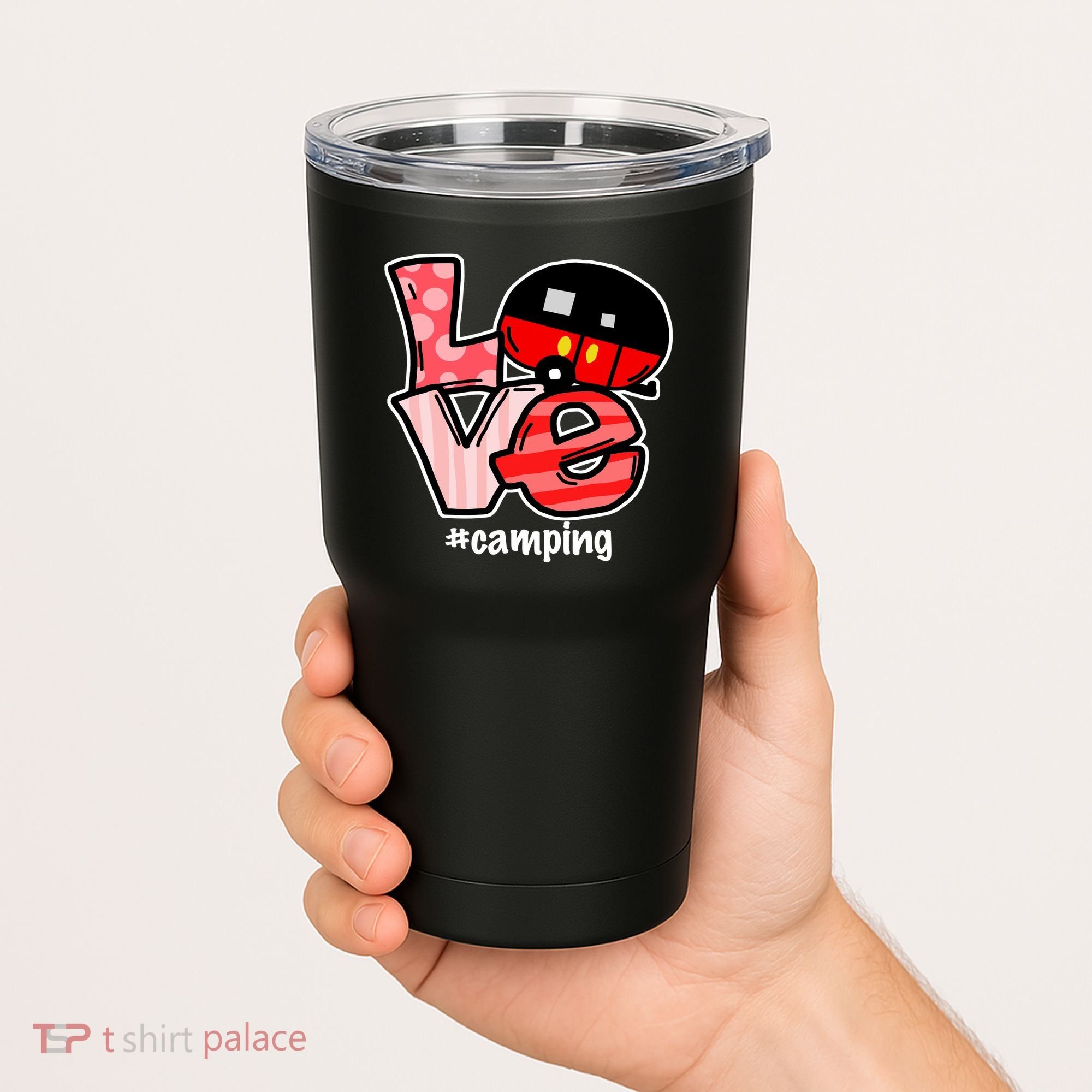 Love Camping Cartoon Tumbler