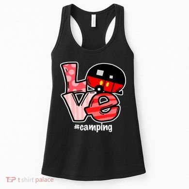 Love Camping Cartoon Women's Tank Top