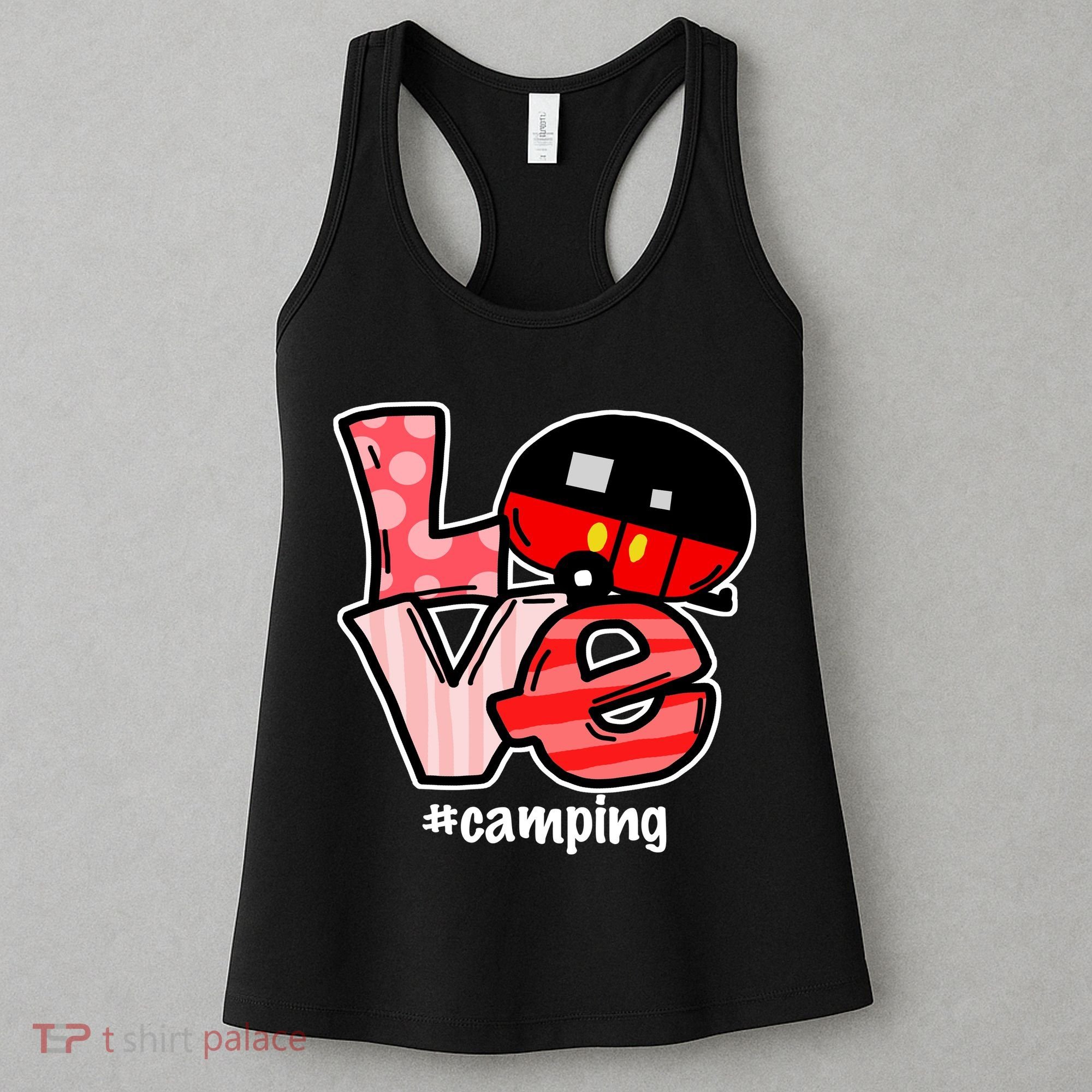 Love Camping Cartoon Women's Tank Top