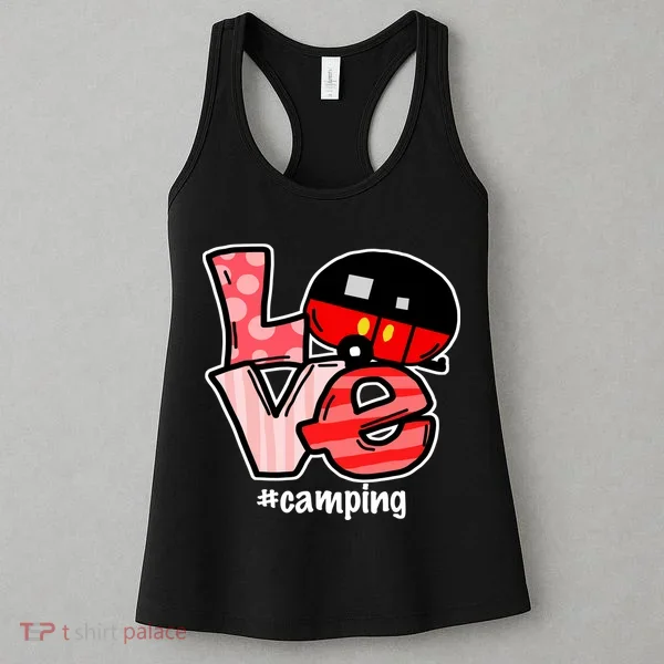 Love Camping Cartoon Women's Tank Top