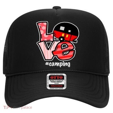 Love Camping Cartoon Hat