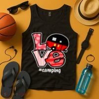 Love Camping Cartoon Tank Top thumb 4