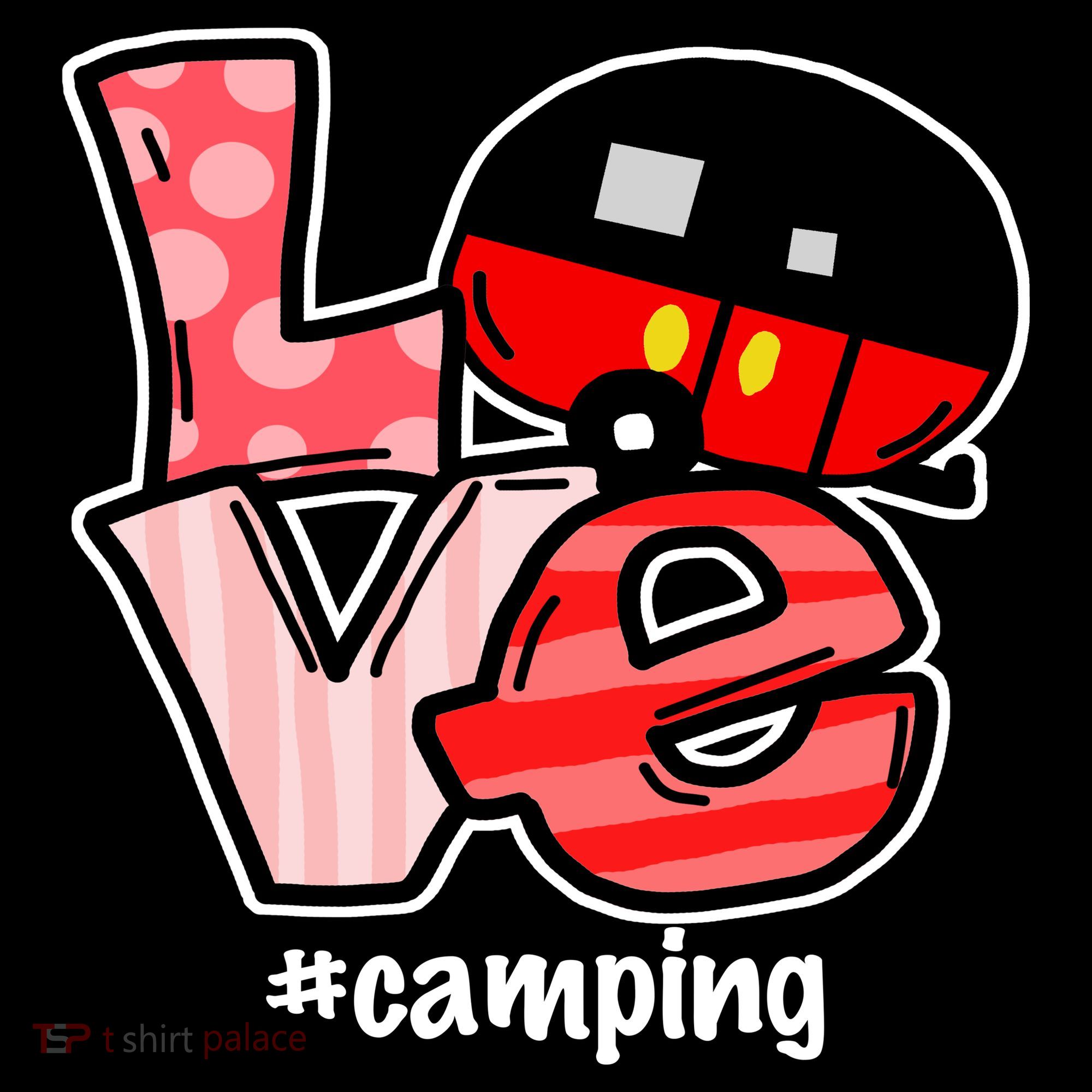 Love Camping Cartoon Tank Top