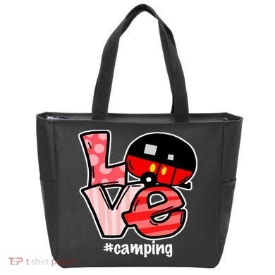 Love Camping Cartoon Tote Bag