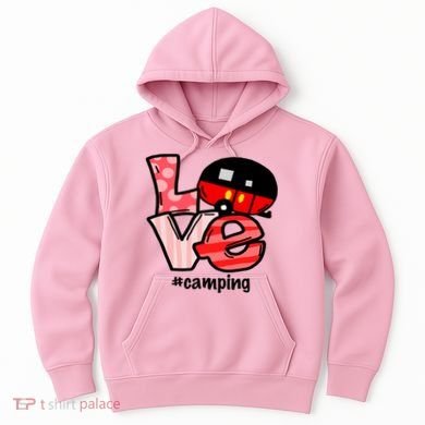 Love Camping Cartoon Hoodie