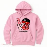Love Camping Cartoon Hoodie thumb 0