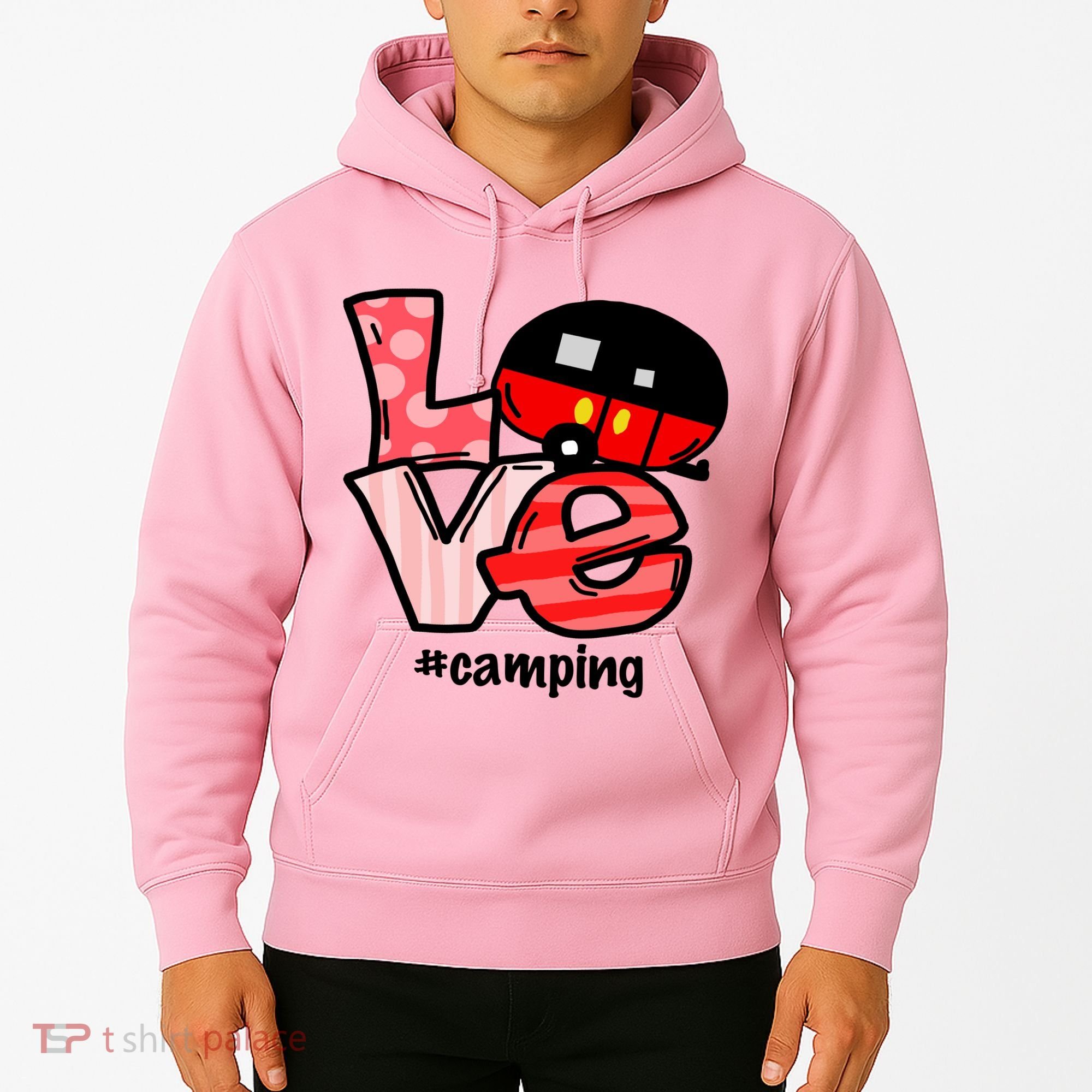 Love Camping Cartoon Hoodie