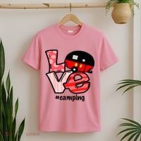 Love Camping Cartoon T-Shirt thumb 2