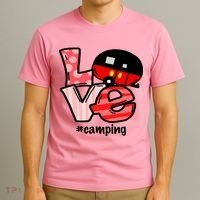 Love Camping Cartoon T-Shirt thumb 3