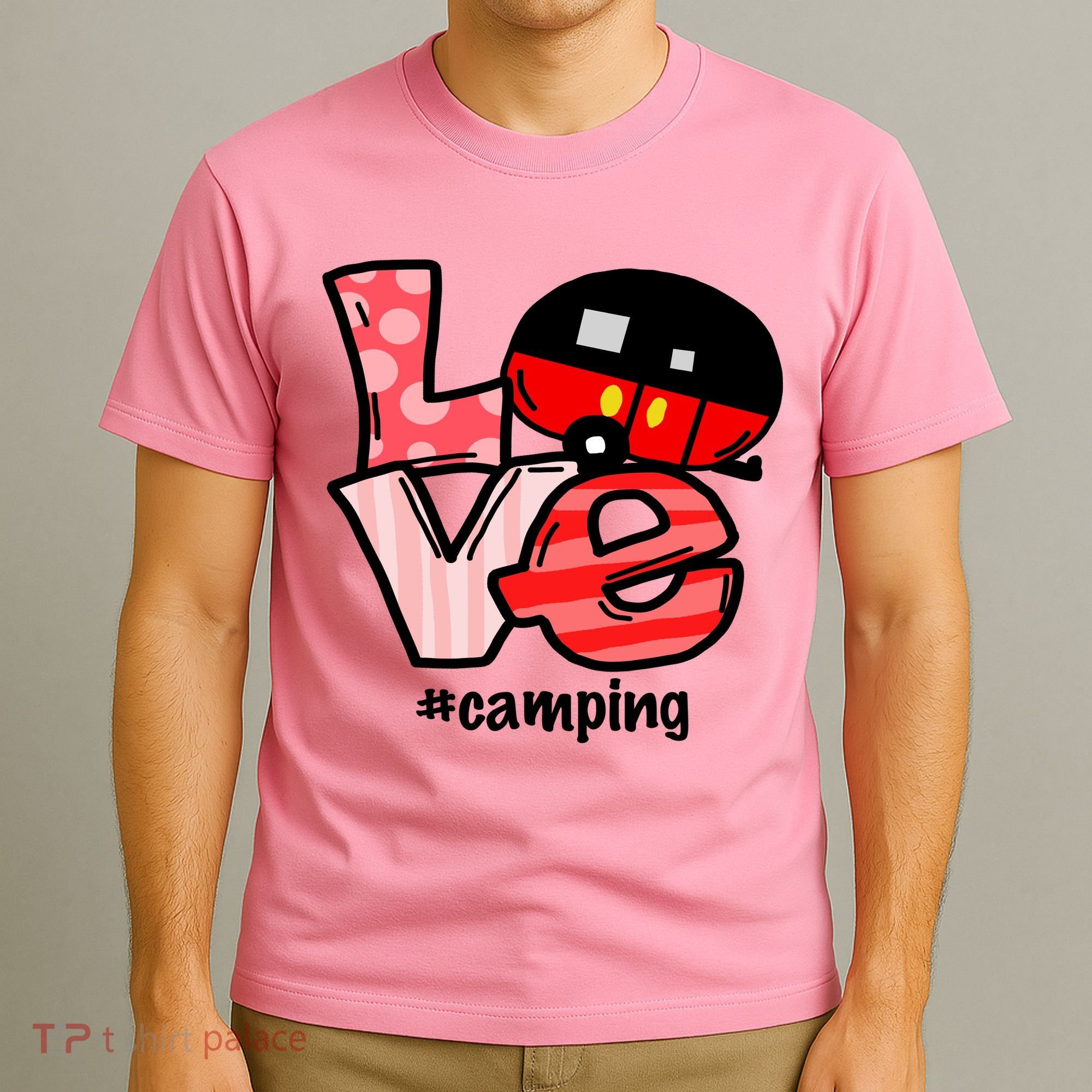 Love Camping Cartoon T-Shirt