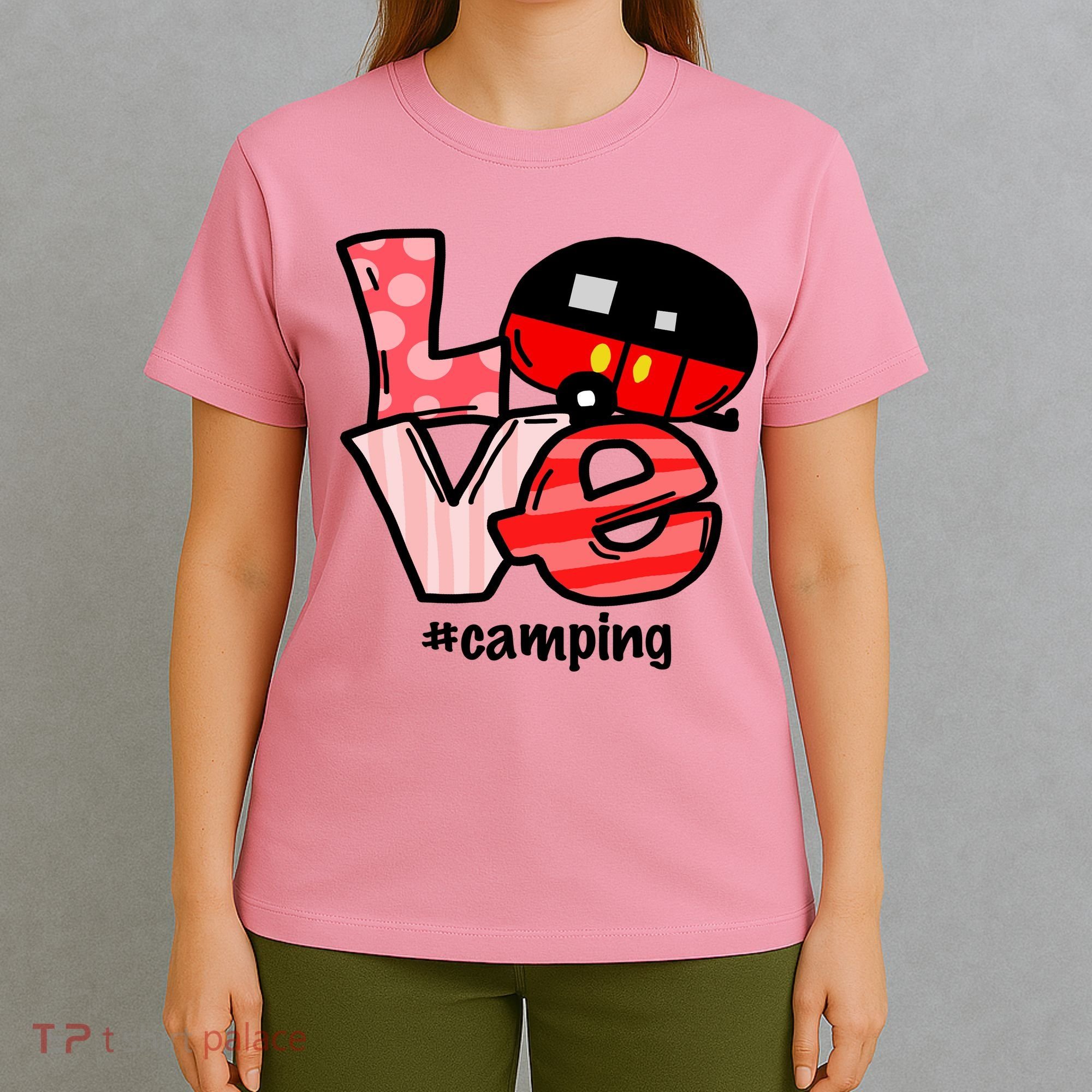 Love Camping Cartoon T-Shirt